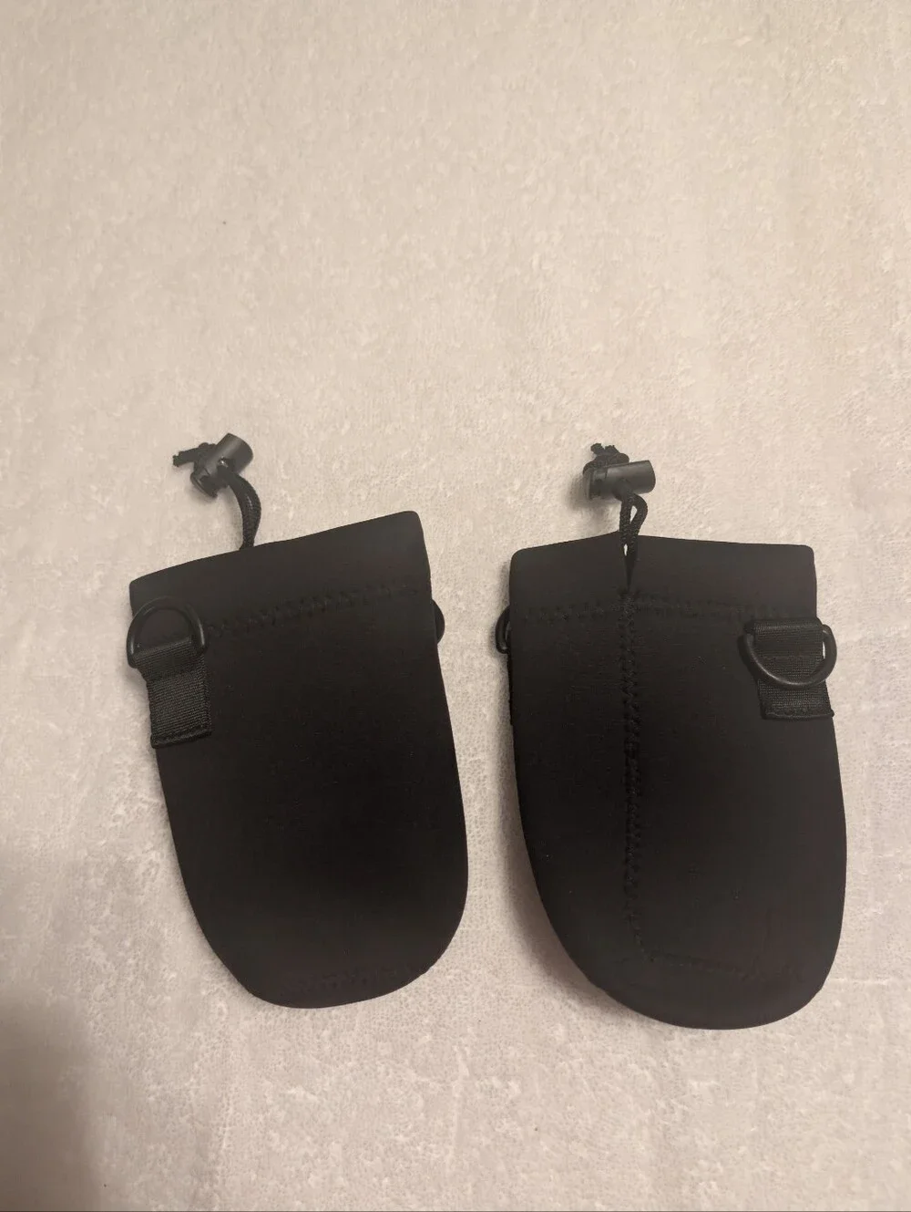 2 Black Camera Lens Protector Pouches